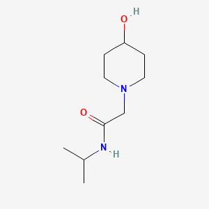 molecular formula C10H20N2O2 B2640387 2-(4-hydroxypiperidin-1-yl)-N-(propan-2-yl)acetamide CAS No. 1205837-31-5