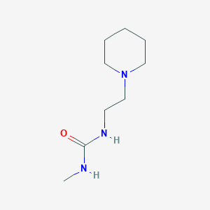 molecular formula C9H19N3O B2640389 3-甲基-1-[2-(哌啶-1-基)乙基]脲 CAS No. 1601792-18-0