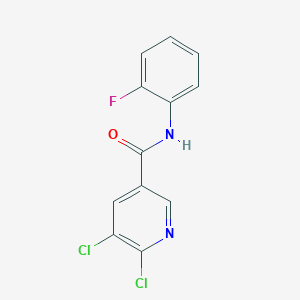 molecular formula C12H7Cl2FN2O B2640390 5,6-Dichloro-N-(2-fluorophenyl)pyridine-3-carboxamide CAS No. 940784-11-2