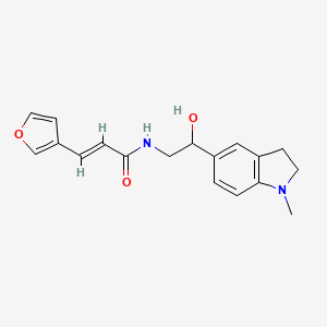 molecular formula C18H20N2O3 B2640392 (E)-3-(furan-3-yl)-N-(2-hydroxy-2-(1-methylindolin-5-yl)ethyl)acrylamide CAS No. 1706502-46-6