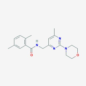 molecular formula C19H24N4O2 B2640394 2,5-二甲基-N-((6-甲基-2-吗啉并嘧啶-4-基)甲基)苯甲酰胺 CAS No. 1797975-19-9