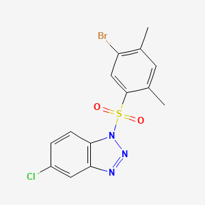 molecular formula C14H11BrClN3O2S B2640396 1-(5-Bromo-2,4-dimethylphenyl)sulfonyl-5-chlorobenzotriazole CAS No. 2379994-89-3