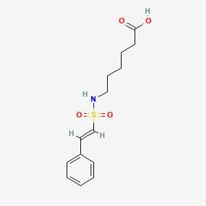 molecular formula C14H19NO4S B2640400 6-(2-苯乙烯磺酰胺基)-己酸 CAS No. 315692-14-9