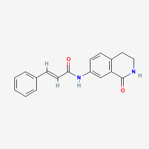 molecular formula C18H16N2O2 B2640404 N-(1-oxo-1,2,3,4-tetrahydroisoquinolin-7-yl)cinnamamide CAS No. 1351664-53-3