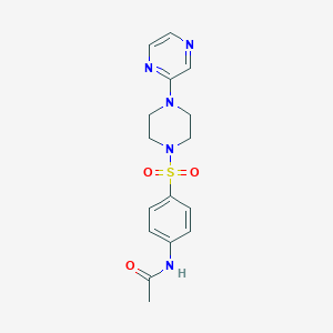 N-(4-((4-(pyrazin-2-yl)piperazin-1-yl)sulfonyl)phenyl)acetamide