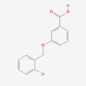 molecular formula C14H11BrO3 B2640416 3-[(2-溴苯基)甲氧基]苯甲酸 CAS No. 923809-38-5