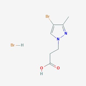 3-(4-Bromo-3-methylpyrazol-1-yl)propanoic acid;hydrobromide