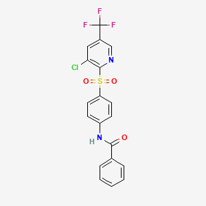 N-(4-{[3-chloro-5-(trifluoromethyl)pyridin-2-yl]sulfonyl}phenyl)benzamide