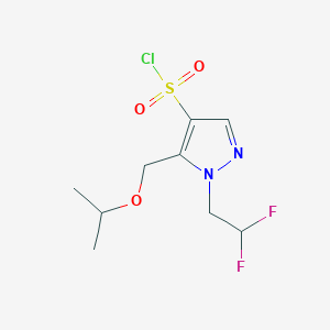 1-(2,2-difluoroethyl)-5-(isopropoxymethyl)-1H-pyrazole-4-sulfonyl chloride