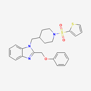 2-(phenoxymethyl)-1-((1-(thiophen-2-ylsulfonyl)piperidin-4-yl)methyl)-1H-benzo[d]imidazole