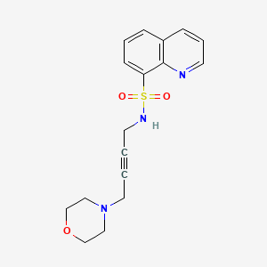 molecular formula C17H19N3O3S B2640442 N-(4-吗啉丁-2-炔-1-基)喹啉-8-磺酰胺 CAS No. 1396851-68-5