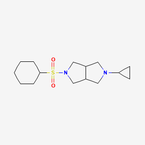 molecular formula C15H26N2O2S B2640450 2-(Cyclohexylsulfonyl)-5-cyclopropyloctahydropyrrolo[3,4-c]pyrrole CAS No. 2197822-51-6