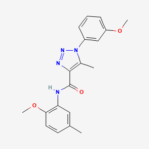 molecular formula C19H20N4O3 B2640451 N-(2-methoxy-5-methylphenyl)-1-(3-methoxyphenyl)-5-methyl-1H-1,2,3-triazole-4-carboxamide CAS No. 895648-51-8