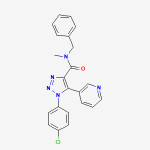 molecular formula C22H18ClN5O B2640459 N-苄基-1-(4-氯苯基)-N-甲基-5-(吡啶-3-基)-1H-1,2,3-三唑-4-甲酰胺 CAS No. 1207033-98-4