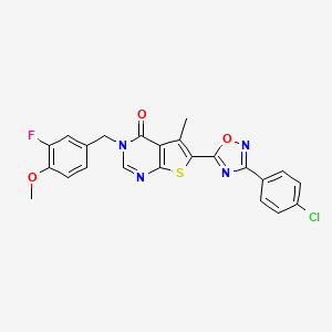 6-(3-(4-chlorophenyl)-1,2,4-oxadiazol-5-yl)-3-(3-fluoro-4-methoxybenzyl)-5-methylthieno[2,3-d]pyrimidin-4(3H)-one