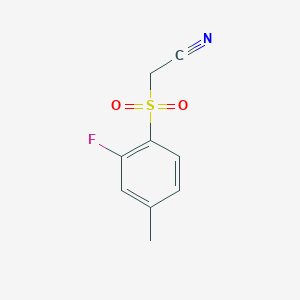 molecular formula C9H8FNO2S B2640471 [(2-Fluoro-4-methylphenyl)sulfonyl]acetonitrile CAS No. 1325306-08-8