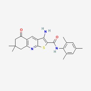 3-amino-7,7-dimethyl-5-oxo-N-(2,4,6-trimethylphenyl)-6,8-dihydrothieno[2,3-b]quinoline-2-carboxamide
