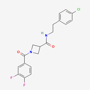 N-(4-chlorophenethyl)-1-(3,4-difluorobenzoyl)azetidine-3-carboxamide