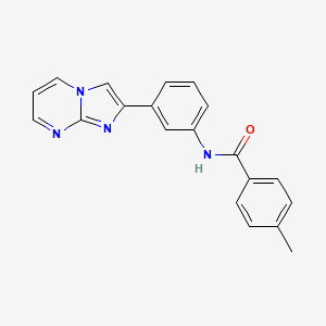 N-(3-imidazo[1,2-a]pyrimidin-2-ylphenyl)-4-methylbenzamide