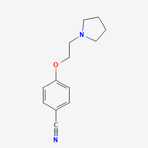 molecular formula C13H16N2O B2640494 4-[2-(吡咯烷-1-基)乙氧基]苯甲腈 CAS No. 46745-39-5