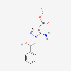 ethyl 5-amino-1-(2-hydroxy-2-phenylethyl)-1H-pyrazole-4-carboxylate
