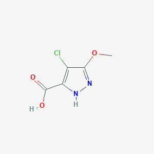 molecular formula C5H5ClN2O3 B2640501 4-氯-3-甲氧基-1H-吡唑-5-羧酸 CAS No. 1934363-63-9