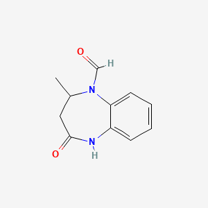 molecular formula C11H12N2O2 B2640506 2-methyl-4-oxo-2,3,4,5-tetrahydro-1H-1,5-benzodiazepine-1-carbaldehyde CAS No. 119483-54-4