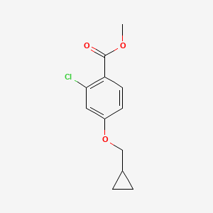 molecular formula C12H13ClO3 B2640519 2-氯-4-(环丙基甲氧基)苯甲酸甲酯 CAS No. 154606-03-8