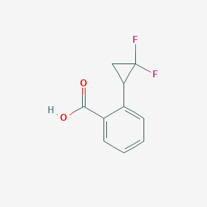 molecular formula C10H8F2O2 B2640521 2-(2,2-Difluorocyclopropyl)benzoic acid CAS No. 1897870-50-6