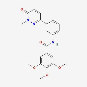 molecular formula C21H21N3O5 B2640525 3,4,5-三甲氧基-N-(3-(1-甲基-6-氧代-1,6-二氢吡哒嗪-3-基)苯基)苯甲酰胺 CAS No. 941888-50-2