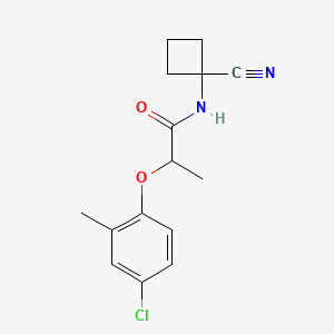 molecular formula C15H17ClN2O2 B2640527 2-(4-chloro-2-methylphenoxy)-N-(1-cyanocyclobutyl)propanamide CAS No. 1355662-66-6