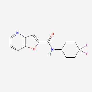 molecular formula C14H14F2N2O2 B2640532 N-(4,4-difluorocyclohexyl)furo[3,2-b]pyridine-2-carboxamide CAS No. 2310016-55-6