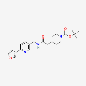 Tert-butyl 4-(2-(((6-(furan-3-yl)pyridin-3-yl)methyl)amino)-2-oxoethyl)piperidine-1-carboxylate