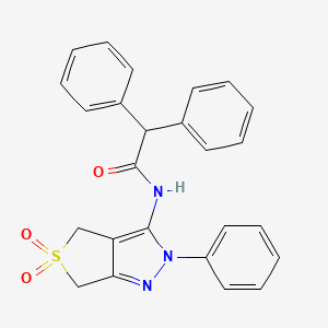 N-(5,5-dioxo-2-phenyl-4,6-dihydrothieno[3,4-c]pyrazol-3-yl)-2,2-diphenylacetamide