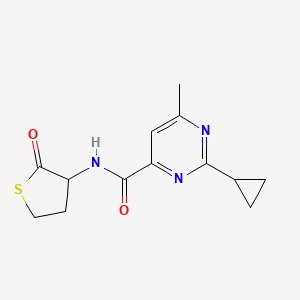 2-Cyclopropyl-6-methyl-N-(2-oxothiolan-3-yl)pyrimidine-4-carboxamide