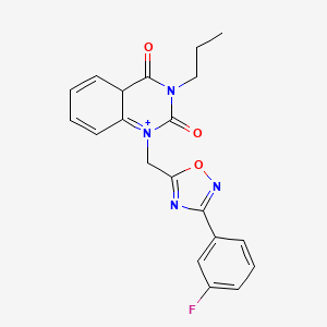 1-{[3-(3-Fluorophenyl)-1,2,4-oxadiazol-5-yl]methyl}-3-propyl-1,2,3,4-tetrahydroquinazoline-2,4-dione