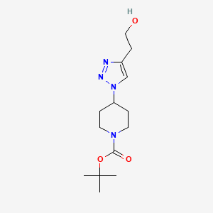 molecular formula C14H24N4O3 B2640552 Tert-butyl 4-[4-(2-hydroxyethyl)triazol-1-yl]piperidine-1-carboxylate CAS No. 2415463-69-1