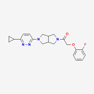 1-[2-(6-Cyclopropylpyridazin-3-yl)-1,3,3a,4,6,6a-hexahydropyrrolo[3,4-c]pyrrol-5-yl]-2-(2-fluorophenoxy)ethanone