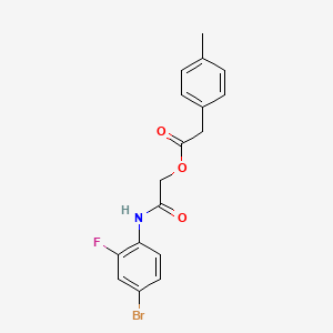 molecular formula C17H15BrFNO3 B2640563 2-[(4-Bromo-2-fluorophenyl)amino]-2-oxoethyl (4-methylphenyl)acetate CAS No. 1797928-48-3