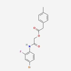 molecular formula C17H15BrFNO3 B2640563 [(4-BROMO-2-FLUOROPHENYL)CARBAMOYL]METHYL 2-(4-METHYLPHENYL)ACETATE CAS No. 1797928-48-3