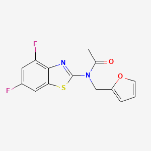 molecular formula C14H10F2N2O2S B2640568 N-(4,6-difluorobenzo[d]thiazol-2-yl)-N-(furan-2-ylmethyl)acetamide CAS No. 922371-33-3