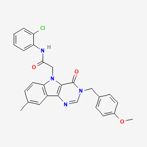 N-(2-chlorophenyl)-2-(3-(4-methoxybenzyl)-8-methyl-4-oxo-3H-pyrimido[5,4-b]indol-5(4H)-yl)acetamide