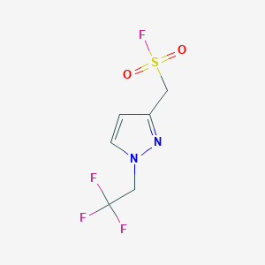 molecular formula C6H6F4N2O2S B2640576 [1-(2,2,2-Trifluoroethyl)pyrazol-3-yl]methanesulfonyl fluoride CAS No. 2169355-79-5