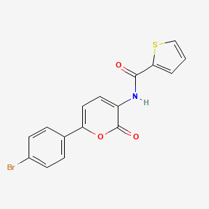 molecular formula C16H10BrNO3S B2640585 N-[6-(4-溴苯基)-2-氧代-2H-吡喃-3-基]-2-噻吩甲酰胺 CAS No. 478048-98-5