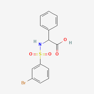 2-[(3-Bromophenyl)sulfonylamino]-2-phenylacetic acid