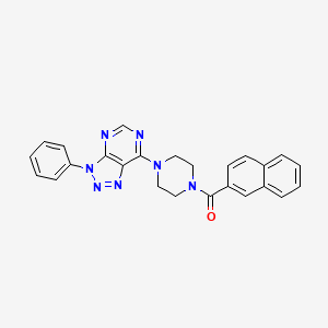 molecular formula C25H21N7O B2640597 萘-2-基(4-(3-苯基-3H-[1,2,3]三唑并[4,5-d]嘧啶-7-基)哌嗪-1-基)甲酮 CAS No. 920405-96-5