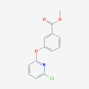 molecular formula C13H10ClNO3 B2640603 Methyl 3-[(6-chloro-2-pyridinyl)oxy]benzenecarboxylate CAS No. 866150-88-1