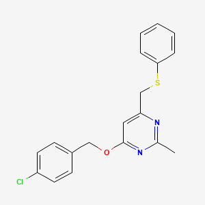 4-[(4-Chlorobenzyl)oxy]-2-methyl-6-[(phenylsulfanyl)methyl]pyrimidine