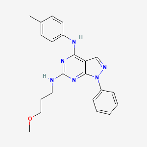 molecular formula C22H24N6O B2640623 N~6~-(3-methoxypropyl)-N~4~-(4-methylphenyl)-1-phenyl-1H-pyrazolo[3,4-d]pyrimidine-4,6-diamine CAS No. 946320-93-0