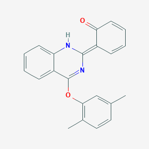 (6E)-6-[4-(2,5-dimethylphenoxy)-1H-quinazolin-2-ylidene]cyclohexa-2,4-dien-1-one